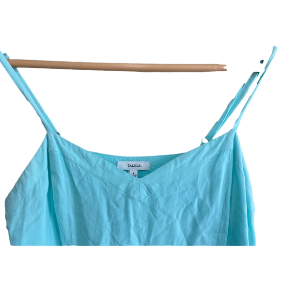 Aritizia Talula Lipinski Soft VNeck Sleeveless Fit And Flare Mini Dress Blue 4 ⛸ - Picture 8 of 8